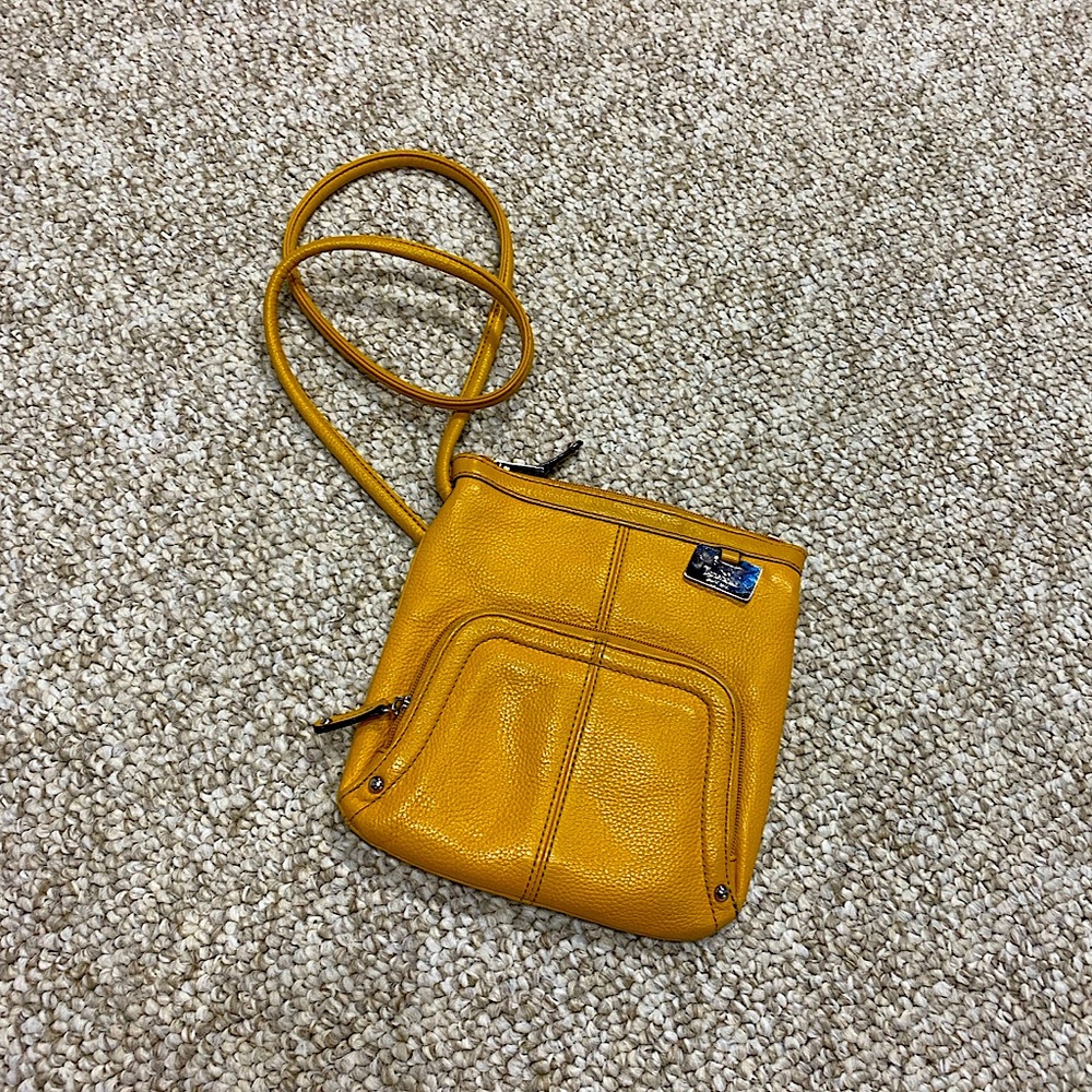 Tignanello Yellow Leather Crossbody